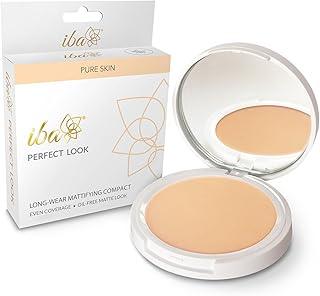 Iba Pure Skin Perfect Look Long Wear Mattifying Compact - Medium Shell, 9g | Even Coverage | Oil Free | Matte Finish | SPF 15 | Face Makeup | 100% Natural | Halal Certified & Vegan Makeup