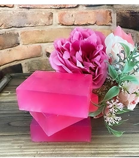 Honey Red Rose Soap base, 1 kg Transparent soap Base, Pure Organic Handmade Soap Bar, Glyc