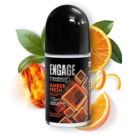 Engage Amber Fresh Underarm Roll On for Man | 50ML