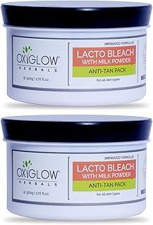 OxyGlow Herbals Bleach Cream Lacto Enriched with Milk Powder| Removes Tan & Hydrates the Skin| Whitens, Lightens & Brightens the Skin 500Gram(Pack of 2)