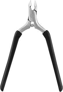 Beauté Secrets Cuticle Trimmer, Pusher, Cutter, Nippers and Remover - Pedicure Tools With Silicone Handle, Black