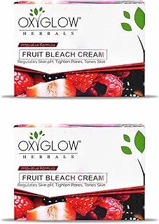 OxyGlow Herbals Bleach Cream Multi Fruit for Instant Glow with Real Fruit Extracts| Tightens & Cleanses Pores| Regulates skin Ph & Evens out Skin Tone 50Gram(Pack of 2)