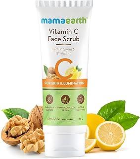 Mamaearth Vitamin C Face Scrub for Glowing Skin, With Vitamin C and Walnut For Skin Illumination (100 g)
