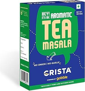 CRISTA Aromatic Tea Masala, Chai Masala with 100% Natural Ingredients Vegan No added Sugar Zero added Colours, Fillers, Additives & Preservatives, 100 gms