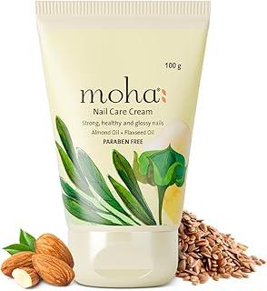 moha: Nail Care Cream, Nail Growth & Strength With Goodness of Almond Oil & Flaxseed Oil | Soft, Smooth, & Strong Lustrous Nails unisex- (100 g) Pack of 1
