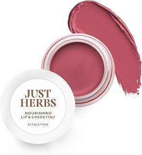 Just Herbs Ayurvedic, Natural Lip & Cheek Tint, Blush For Women- SLS, Chemical & Paraben Free - 03 Pale pink (Creamy Matte)