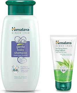 Himalaya Baby Shampoo (400 ml) & Himalaya Herbals Purifying Neem Face Wash, 150ml