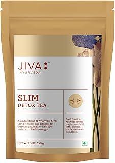 Jiva Ayurveda Slim Tea 150gm | 100% Ayurvedic Caffeine-Free Tea | Detoxifies Body, Open Up Blocked Channels, And Improve Digestion And Metabolism | Helps with Weight Management (Pack of 1)
