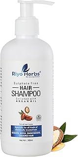 Riyo Herbs Argan Oil Shampoo | Keratin Shampoo For Dry And Frizzy Hair | Moroccan Argan Oil Shampoo | Sulphate Free, Paraben Free | 300ml