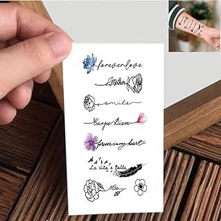 VANVATI Inspire Quote With Flower And Feather Temporary Tattoo Sticker For Male And Female Tattoo Sticker