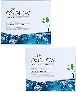 OxyGlow Herbals Facial Kit Diamond Enrich with Jojoba OilBoost Cell Production|Prevent Wrinkles|Maintain Elasticity|Soft Skin|260Gram|(Pack of 2)