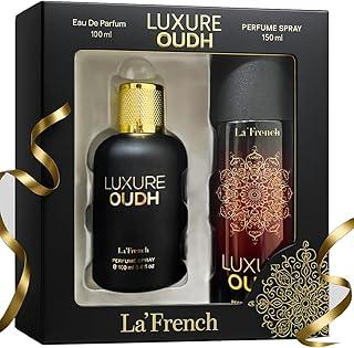 La French Luxure Oudh Perfume & Deodorant Gift Set (100ml + 150ml) – Unisex Long-Lasting Luxury Fragrance Set, Perfect for Men & Women, Premium Gift for Special Occasions