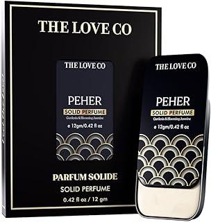 THE LOVE CO. Solid Perfume for Men & Women | Long-Lasting Woody & Spicy Fragrance Balm | Alcohol-Free, Travel-Friendly, Pocket Perfume Stick | Luxury Scent - 12gm (Peher)