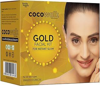 Cocowalk Gold Facial Kit 6 Steps for Women All Skin Types 60gm | Instant Glow | Enriched with Gold Leaf & Aloe Vera Extract
