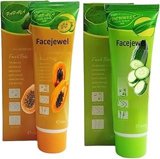 Facejewel Natural Cucumber & Papaya Cleaning Scrub Gel For Face & Body Scrub (Pack Of-2)