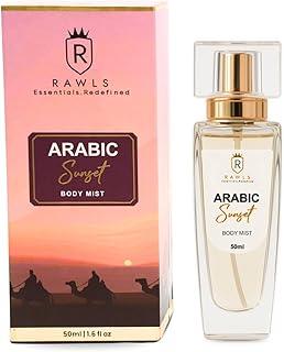 Rawls Arabic Sunset Unisex Body Mist 50ml | Floral & Sandalwood Fragrance | Fresh & Moisturizing Spray | Luxury gift for Men/Women