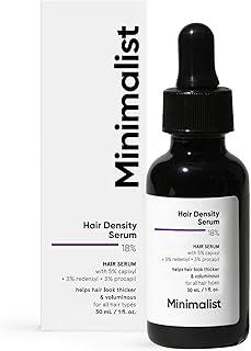 Minimalist Hair Growth Serum With 3% Redensyl, 3% Anagain, 3% Procapil, 5% Capixyl & 4% Baicapil 18% Hair Growth Actives | For Hair Fall Control | For Men & Women | 30 ml