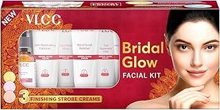 VLCC Bridal Glow Facial Kit - 49g, With Hyaluronic Acid, Niacinamide & Vitamin C. At home facial with 3 Illuminator Strobe Creams - Gold, Lilac, Rose.