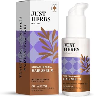 Just Herbs Rosemary Bhringraj Hair Serum for Silky & Smooth Hair | Helps Nourish and Improve Hair health No Harmful Parabe Pack of 3