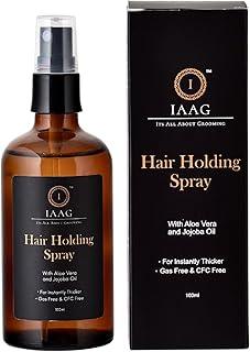 IAAG Set & Keep Hair Spray - Extreme Hold | Quick Drying, Long Lasting Hold, No Flaking & Natural Shine | Non Sticky & Easy Wash Off | Styling Hair Spray | 100ml - Free Rakhi Inside(Gift)