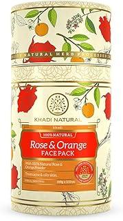 Khadi Natural Ayurvedic Rose & Orange Face Pack | for Glowing Skin | Natural Face Pack for Exfoliating Skin | Free from Harsh Chemicals | Suitable for All Skin Types | 100 g