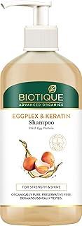 Biotique Eggplex & Keratin Shampoo for Thicker & Shinier Hair - Prevents Breakage, Gentle Cleanse | Protein Shampoo| For Men & Women - 300ml