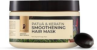 PILGRIM Amazonian Patua & Keratin STRENGTHENING HAIR MASK for dry & frizzy hair with Sacha Inchi for Women & Men|Hair mask for high shine & hydration|Hair mask for smoothening hair| Silicon free| 200gm