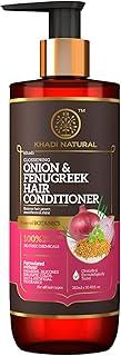 Khadi Natural Onion & Fenugreek Hair Conditioner|Reduce hair fall|Boosts circulation in scalp| Paraben & Artificial Fragrance Free|Suitable for all hair types|310 ml