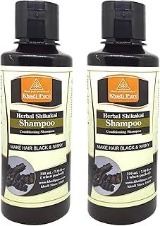 Khadi Pure Herbal Shikakai Shampoo, 210 ml (Pack of 2)