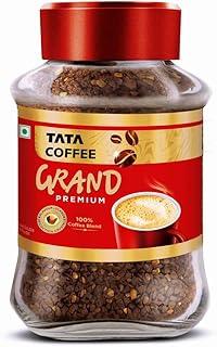 Tata Premium Instant Coffee, 90g Jar, 100% Pure Coffee, With Flavour Locked Decoction Crystals, Rich Aroma & Great Taste