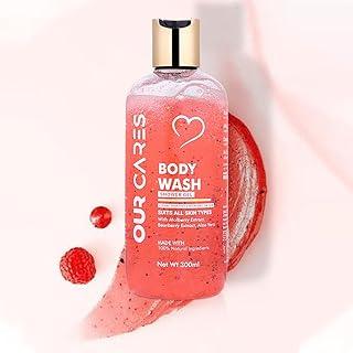 OURCARES Body Wash for Men & Women, 300 ml Pump Bottle, Body Scrub based Shower Gel Bottle,100% Natural Thermal Minerals For Spa Like Soothing & Aromatic Skin Experience, PH Balanced Bodywash,