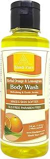 Khadi Pure Herbal Orange & Lemongrass Body Wash SLS-Paraben Free, 210 ml