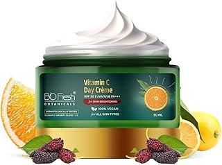 BIOFRESH BOTANICALS Vitamin-C Day Cream SPF 30 | UVA/UVB PA+++ - 50ml Collagen Boosting Moisturizer 100% Vegan Paraben Free Hydrating Face Cream with Aloe Vera & Vitamin E with UV Protection Cream