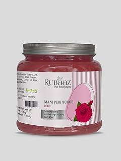 Rubaaz Rose Mani Pedi Scrub, Exfoliating Hand and Foot Scrub, 1000g