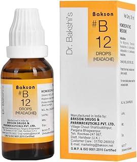 Dr. Bakshi's BAKSON'S HOMOEOPATHY # B 12 Headache Drops (30 Ml) - 1 Count