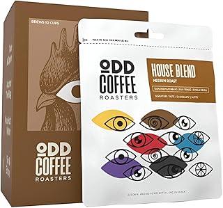 ODD COFFEE ROASTERS Easy Pour Over Coffee Drip Bags | Medium Roast Chocolaty & Nutty | Pack Of 10 Sachets Travel-Friendly Blend of 60/40 Specialty Coffee | Ready to Brew in 2 min | Just Pour Hot Water