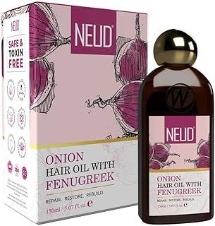 NEUD Premium Onion Hair Oil with Fenugreek for Men & Women – 1 Pack (150ml)