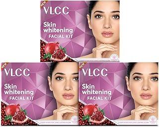 VLCC Skin Whitening Facial Kit - 25g X 3 (75g) (Pack of 3) | Pore Minimizing, Exfoliating and Brightening Skin | Helps Brighten Skin Tone | Even Complexion With Comfrey & Turmeric.