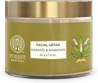 Forest Essentials Facial Ubtan Narangi & Nagkesar | Ayurvedic Face Scrub | For Normal to Oily Skin | Brightens Skin & Reduces Tan