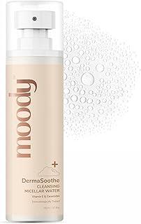 Moody Derma Soothe Makeup Remover Micellar Water With Rice & Ceramide | Micellar Cleansing Water | Makeup Remover Spray | Makeup Remover Mist| Alcohol-Free, Paraben Free, Cruelty-Free Gentle Micellar Water 110 ml
