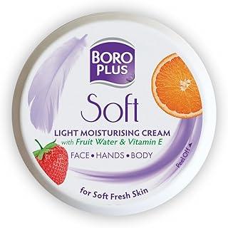 BoroPlus Soft Light Moisturising Cream|Light & Non-sticky|Provides 24 hour moisturisation | For Soft Fresh Skin 200 ml