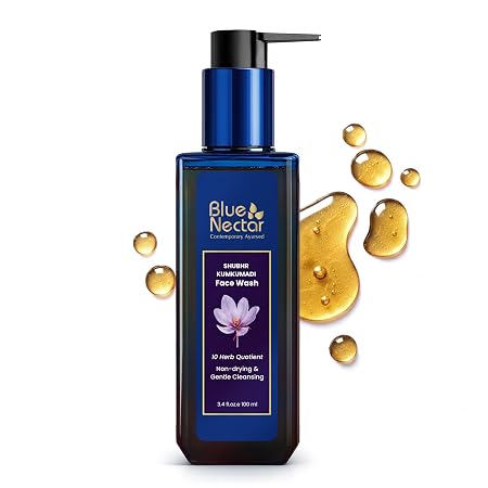 Blue Nectar Kumkumadi Brightening Face Wash with Saffron for Women & Men | 100ML
