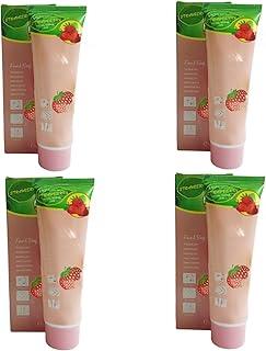 Facejewel Natural strawberry cleaning scrub Gel for Face & Body Scrub (100 ml) (Pack Of-4)