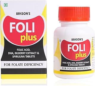 Bakson"s Foli Plus Tablets | Help In Maintaining Brain Health & Immune System | 30 Tablets