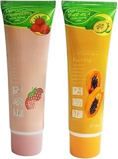 Facejewel Natural Papaya & strawberry cleaning scrub Gel for Face & Body Scrub (100 ml)