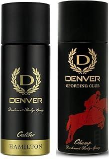 DENVER Caliber Deo & Champ Deo - 165ML (Combo Set of 2) | Long Lasting Deodorant Spray for Men