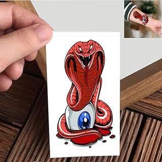 VANVATI Red Snake With Eye Temporary Tattoo Sticker For Male And Female Tattoo Sticker
