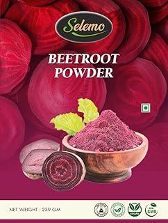 Selemo Beetroot Powder – 239g | Natural Powder for Skin Glow, Pink Lips, Hair Care & Face Pack | Vegan, 100% Pure & Additive-Free