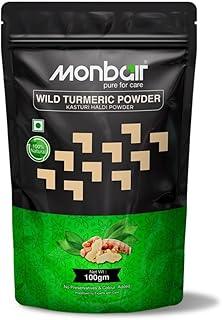 Monbair Wild Turmeric Powder 100g | Kasturi Haldi | Herbal Face Pack for Acne, Tan Removal & Skin Brightening | For Men & Women