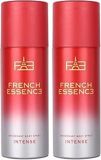 FRENCH ESSENCE Deodorant Spray Perfume/Deodorant for men/Men Deo/Body Spray for men,Long Lasting Fragrance, Fresh Scent (Intense) 150ml Each - Pack of 2